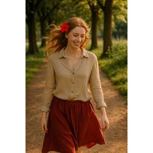 Old Navy Button Down Shirt Relaxed Fit Long Sleeve Casual‎ Top Large